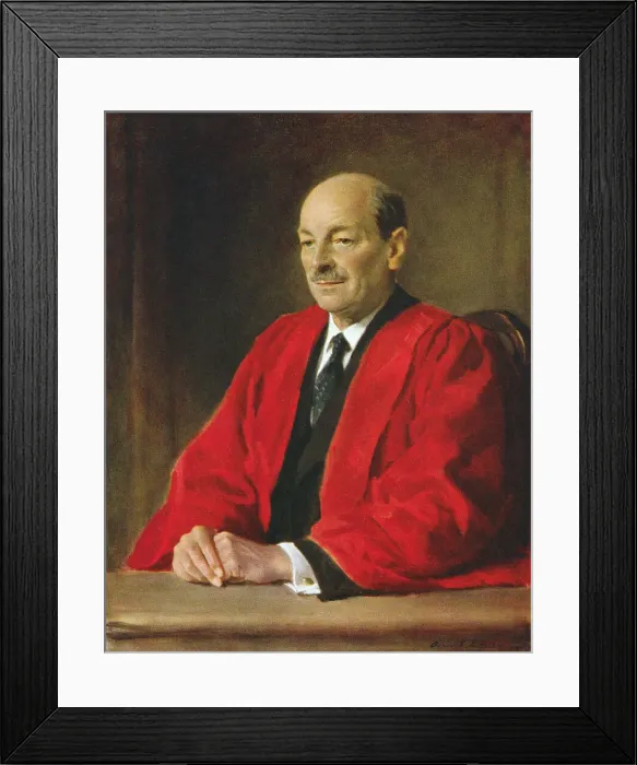 Framed Print : Painting of Clement Attlee Framed Print : Painting of Clement Attlee