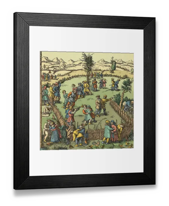 Framed Print : Village Dance of the 16th Century Framed Print : Village Dance of the 16th Century