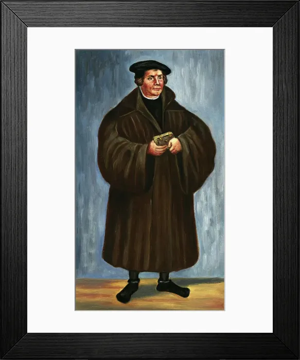 Framed Print : Portrait of Martin Luther after Lucas Cranach the Elder Framed Print : Portrait of Martin Luther after Lucas Cranach the Elder