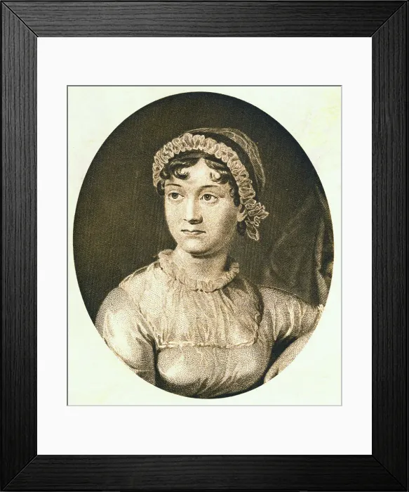 Framed Print : Detail of Portrait Engraving of Jane Austen Framed Print : Detail of Portrait Engraving of Jane Austen