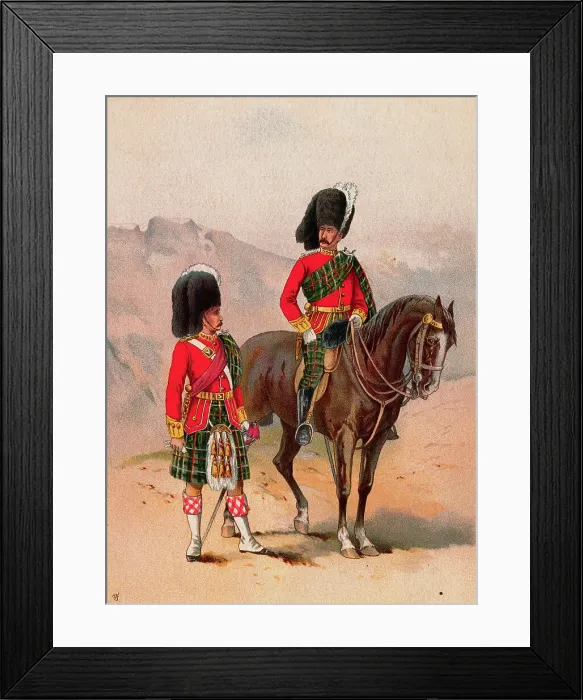 Framed Print : Tartan-Clad Scottish Soldiers Framed Print : Tartan-Clad Scottish Soldiers