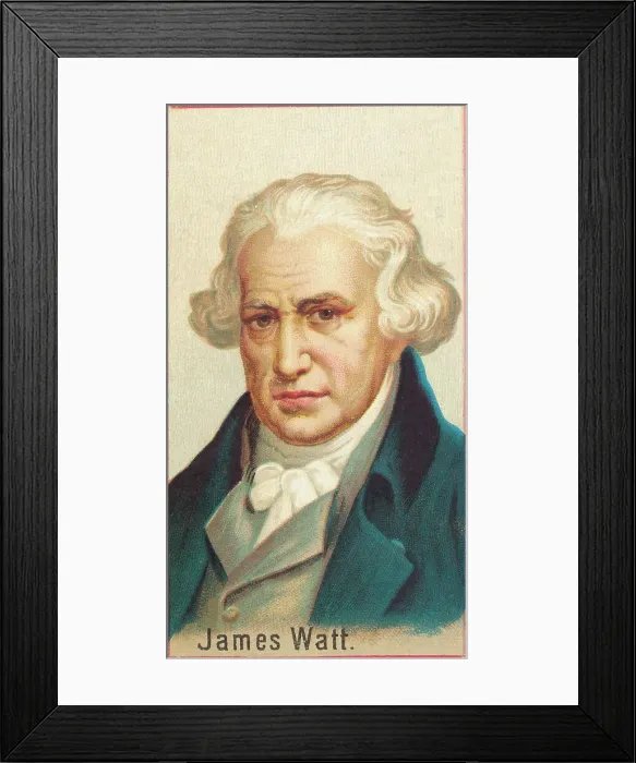 Framed Print : Color Portrait of James Watt Framed Print : Color Portrait of James Watt