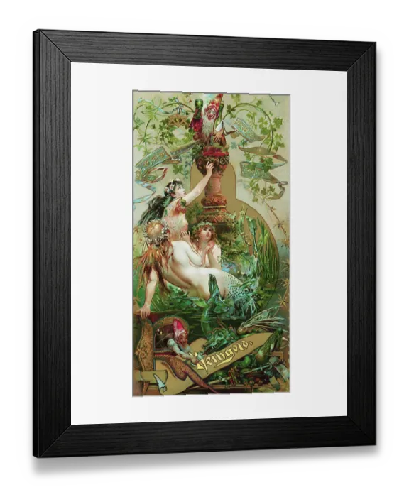 Framed Print : Painting Depicting Mermaids Framed Print : Painting Depicting Mermaids