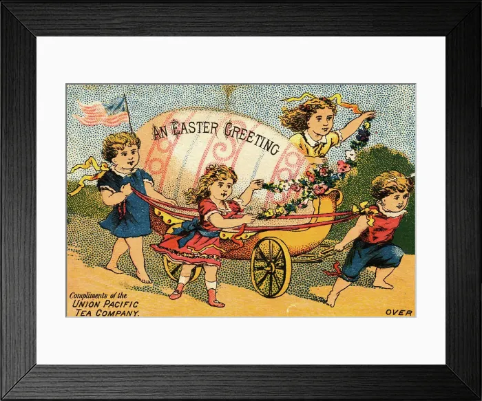 Framed Print : Children Pulling Giant Easter Egg