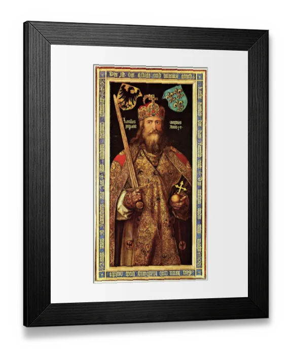 Framed Print : Emperor Charlemagne Holding Sword Framed Print : Emperor Charlemagne Holding Sword
