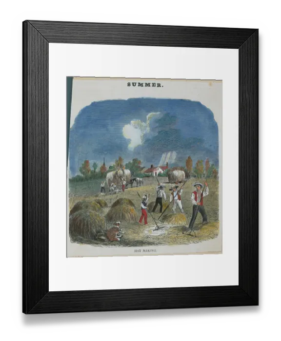 Framed Print : Workers Harvesting Hay Framed Print : Workers Harvesting Hay