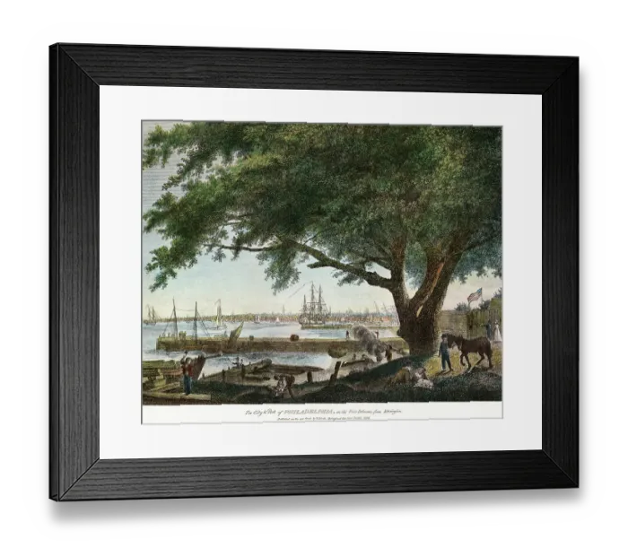 Framed Print : Early Port of Philadelphia Framed Print : Early Port of Philadelphia