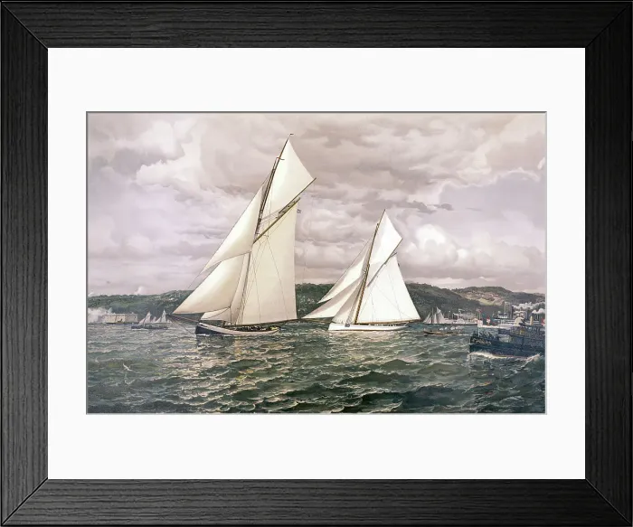 Framed Print : Painting of Yachting Race Framed Print : Painting of Yachting Race
