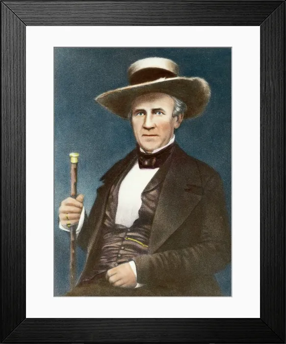 Framed Print : Portrait of Samuel Houston Framed Print : Portrait of Samuel Houston