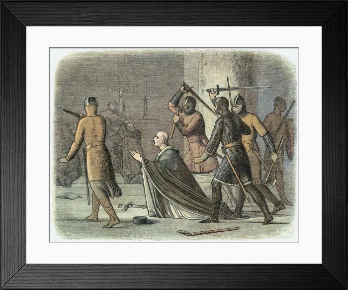 Framed Print : Soldiers Attacking Thomas Becket Framed Print : Soldiers Attacking Thomas Becket