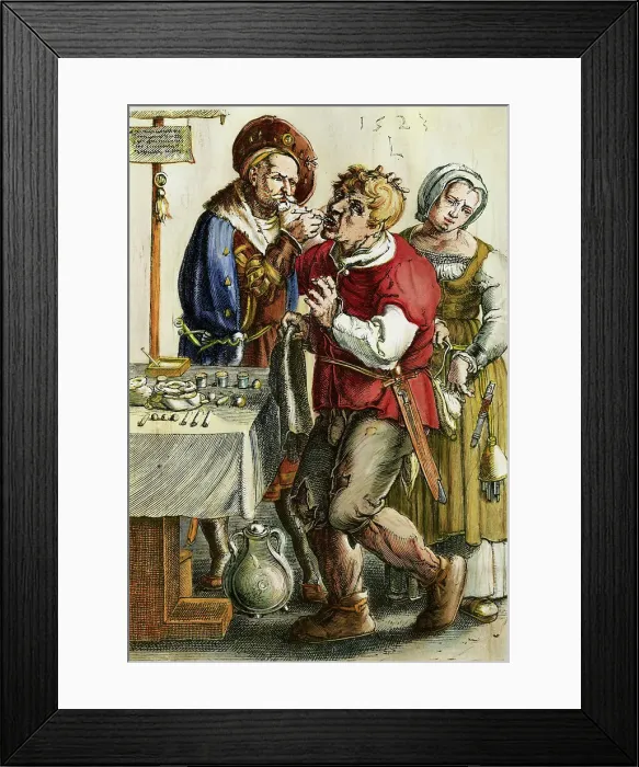Framed Print : Dentist Working on Patient Framed Print : Dentist Working on Patient