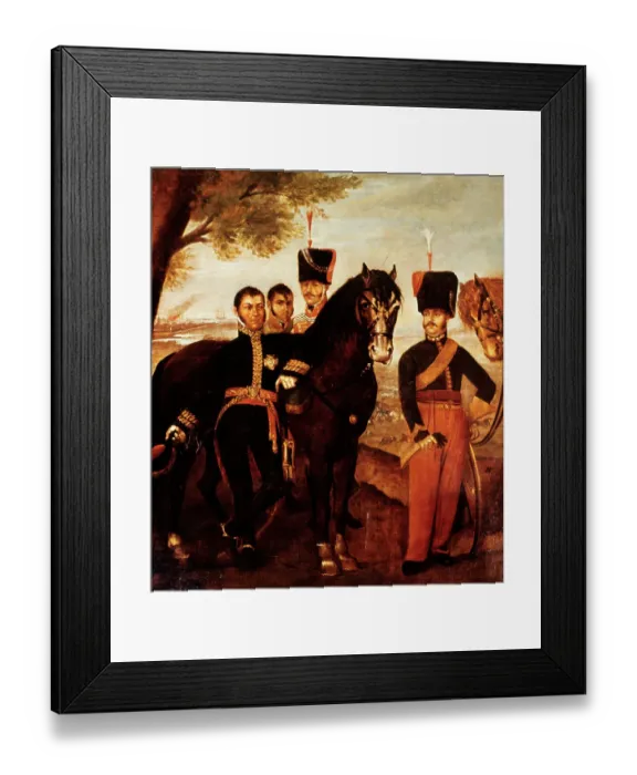 Framed Print : Painting of General Jose de San Martin of Argentina and his Staff Framed Print : Painting of General Jose de San Martin of Argentina and his Staff