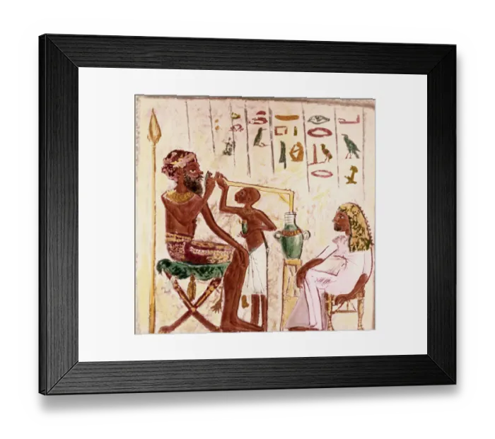 Framed Print : Egyptian Memorial Stone of a Syrian Soldier Drinking Beer Framed Print : Egyptian Memorial Stone of a Syrian Soldier Drinking Beer