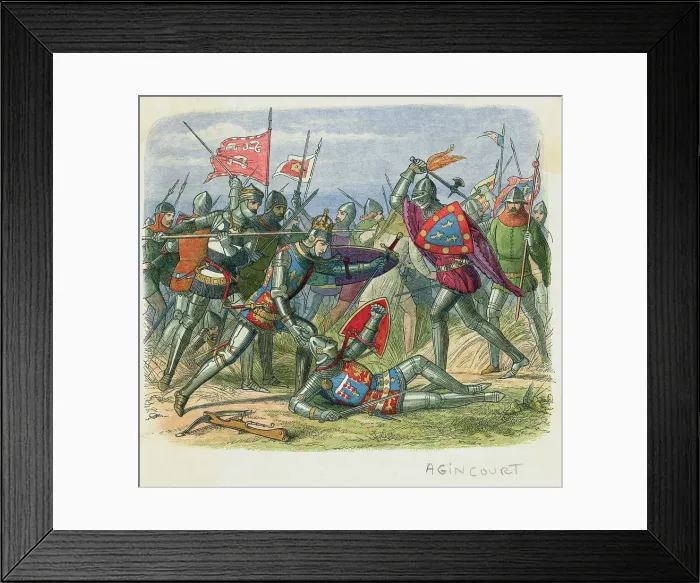 Framed Print : Knights in Armor Battling Framed Print : Knights in Armor Battling