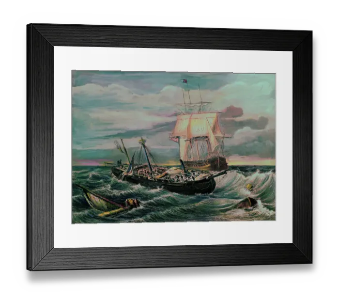 Framed Print : Painting of Warships Framed Print : Painting of Warships