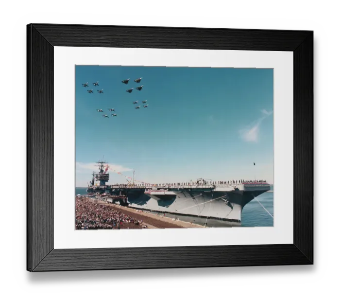 Framed Print : Planes Flying Over USS Abraham Lincoln