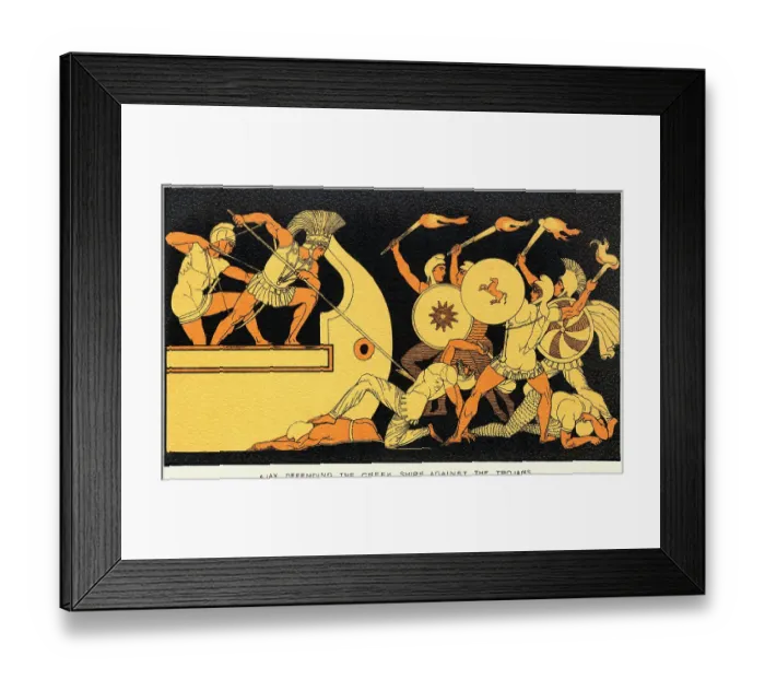 Framed Print : Ajax Defending Greek Ships Against Trojans Framed Print : Ajax Defending Greek Ships Against Trojans