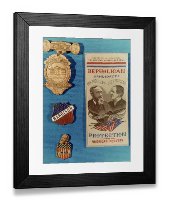 Framed Print : 1888 Presidential Election Poster Framed Print : 1888 Presidential Election Poster