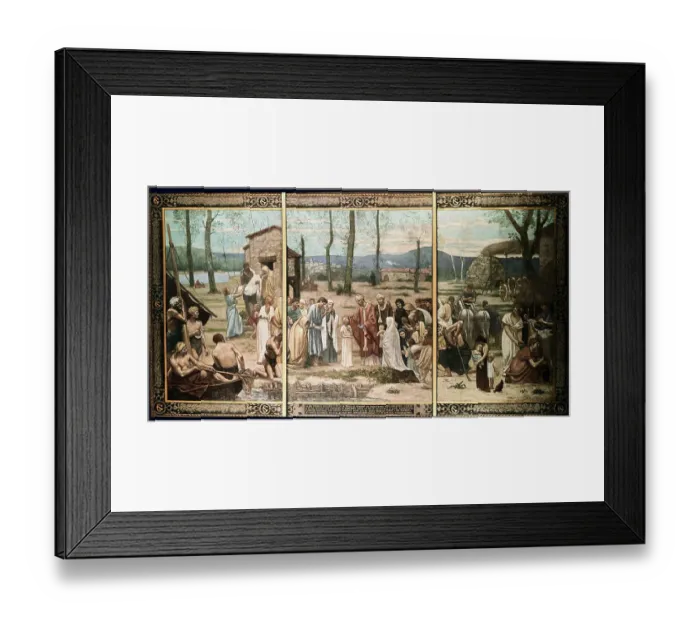 Framed Print : Saint Germain of Auxerre Blessing a Young Girl near Nanterre, Brittany by Pierre Puvis de Chavannes Framed Print : Saint Germain of Auxerre Blessing a Young Girl near Nanterre, Brittany by Pierre Puvis de Chavannes
