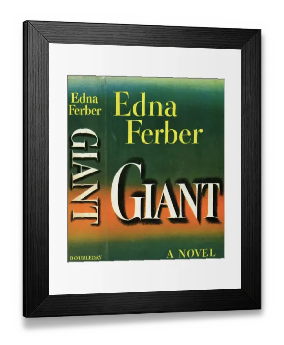 Framed Print : Book Jacket for Giant by Edna Ferber Framed Print : Book Jacket for Giant by Edna Ferber