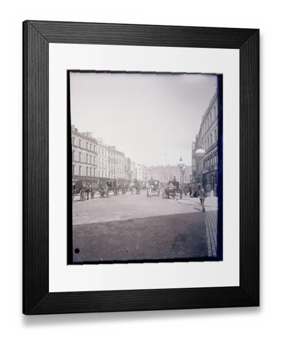 Framed Print : Carriages Moving Along St. Patrick's Street Framed Print : Carriages Moving Along St. Patrick's Street