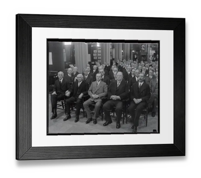 Framed Print : Calvin Coolidge Attending Smithsonian Institute Board Conference Framed Print : Calvin Coolidge Attending Smithsonian Institute Board Conference