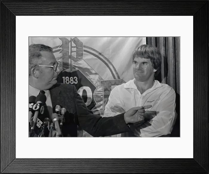 Framed Print : Bill Giles and Pete Rose Framed Print : Bill Giles and Pete Rose