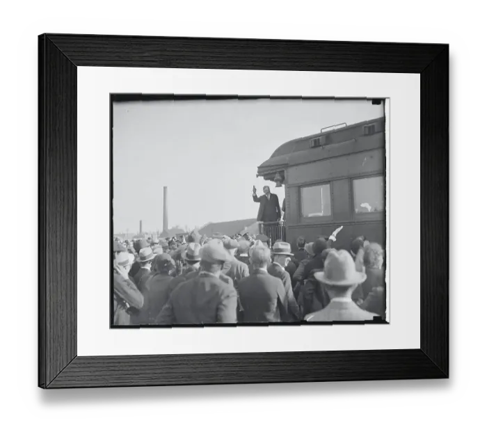 Framed Print : Herbert Hoover Gesturing