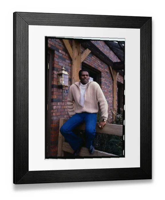Framed Print : Bob Gibson Sitting on Bannister Framed Print : Bob Gibson Sitting on Bannister