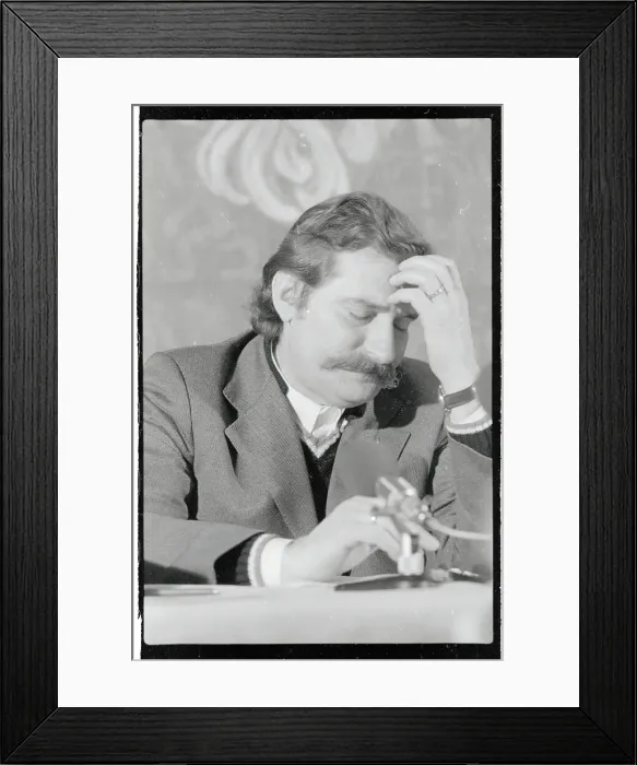 Framed Print : Lech Walesa Holding Press Conference Framed Print : Lech Walesa Holding Press Conference