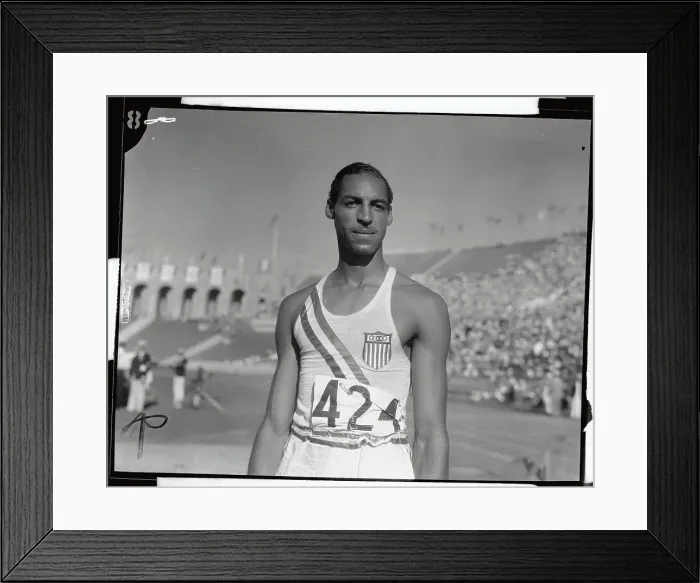 Framed Print : E. L. Gordon Standing on Track Field at The Olympics Framed Print : E. L. Gordon Standing on Track Field at The Olympics
