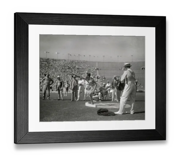 Framed Print : Harlow Rothert Putting a Shot at The Olympics Framed Print : Harlow Rothert Putting a Shot at The Olympics