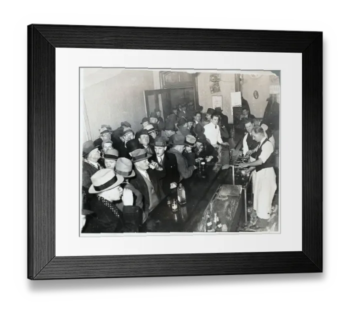 Framed Print : Patrons at Bar Ordering Drinks Framed Print : Patrons at Bar Ordering Drinks