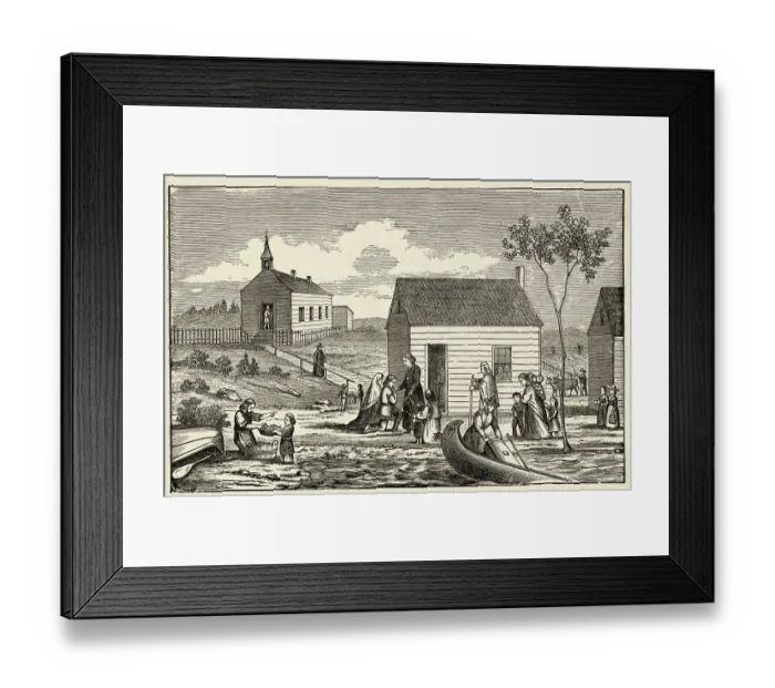 Framed Print : Bishop Baraga Visiting Indian Station Framed Print : Bishop Baraga Visiting Indian Station