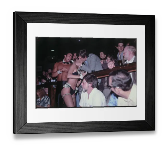 Framed Print : Man Kissing Club Dancer Framed Print : Man Kissing Club Dancer
