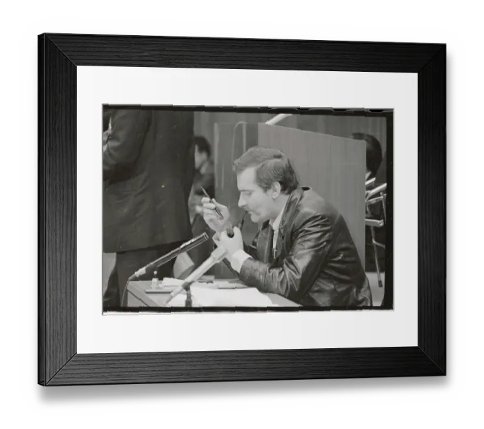 Framed Print : Lech Walesa Speaking in Public Framed Print : Lech Walesa Speaking in Public