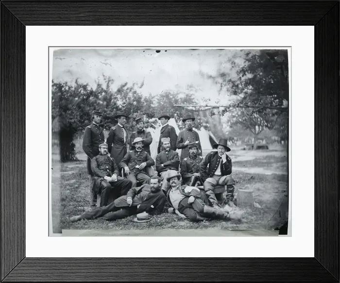 Framed Print : Lord Abinger And Officers Of Potomac Framed Print : Lord Abinger And Officers Of Potomac