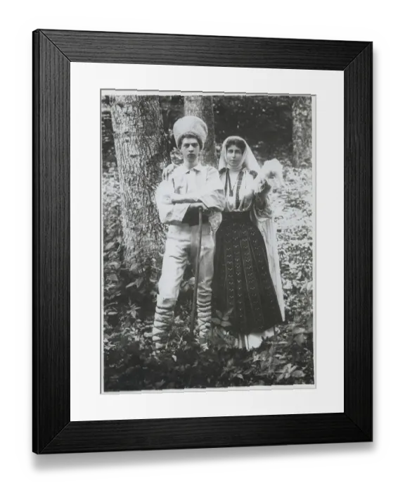 Framed Print : Portrait of Earlier Princess and Prince of Romania Framed Print : Portrait of Earlier Princess and Prince of Romania