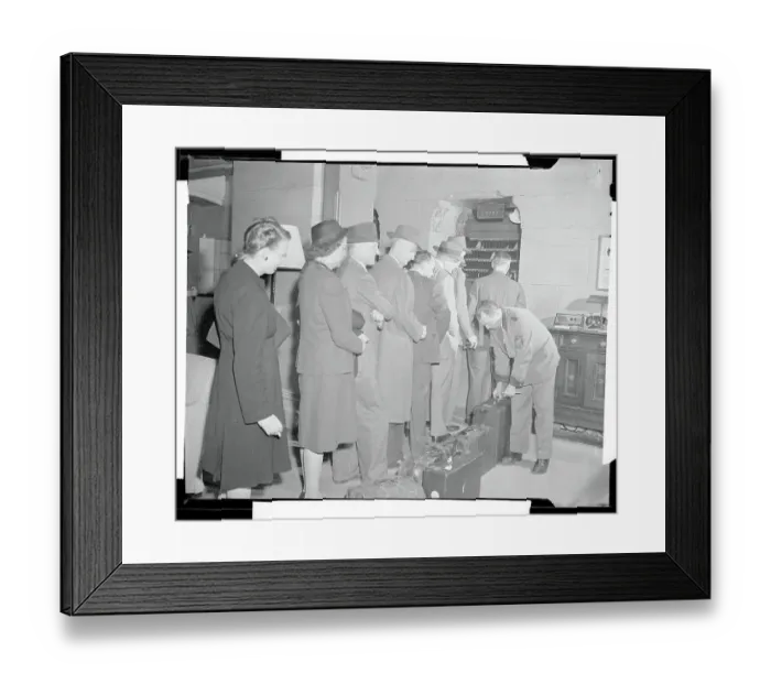 Framed Print : People Waiting to See Rooms Framed Print : People Waiting to See Rooms