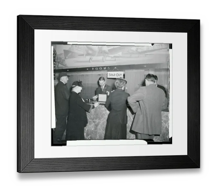 Framed Print : Customers Trying to get Rooms Framed Print : Customers Trying to get Rooms