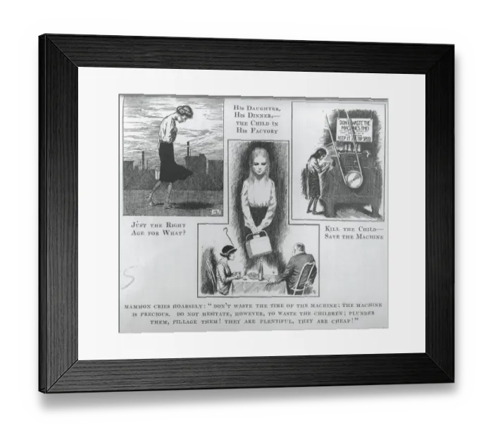 Framed Print : Depictions of Abusive Nature of Child Labor Versus Love of Mammon Framed Print : Depictions of Abusive Nature of Child Labor Versus Love of Mammon