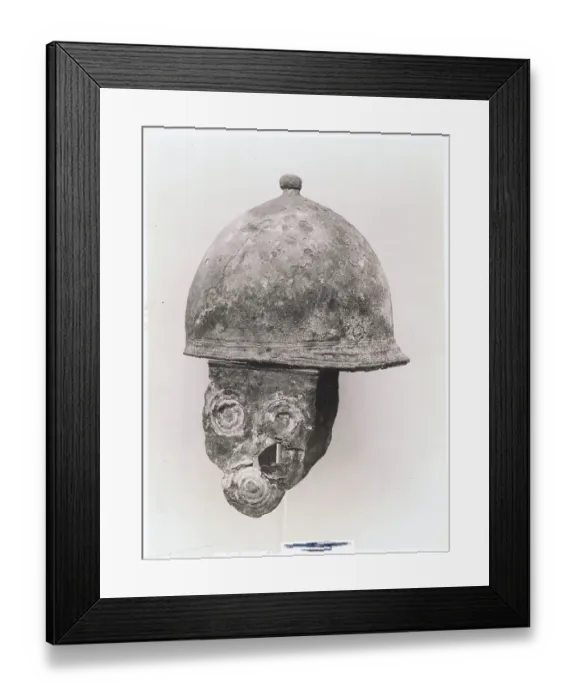 Framed Print : Bronze Roman Helmet