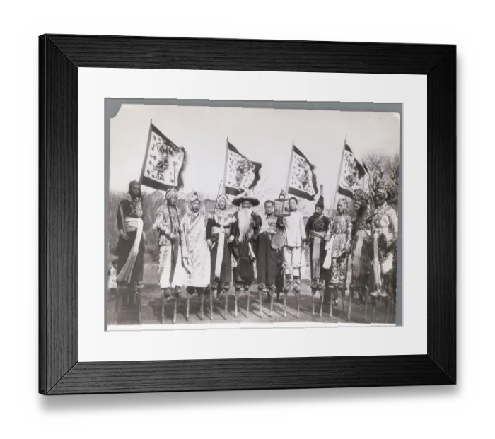 Framed Print : Stilt Dancers Before Dance Framed Print : Stilt Dancers Before Dance