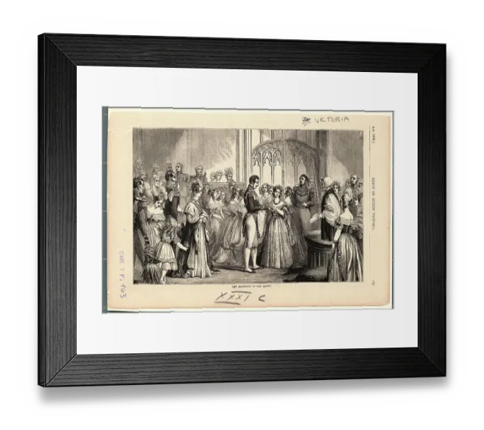 Framed Print : Prince Albert Placing Ring on Finger of Queen Victoria Framed Print : Prince Albert Placing Ring on Finger of Queen Victoria