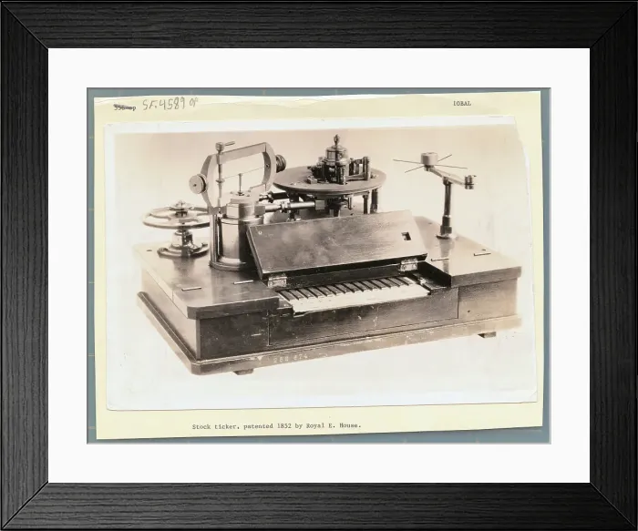 Framed Print : View of Early Stock Ticker Framed Print : View of Early Stock Ticker