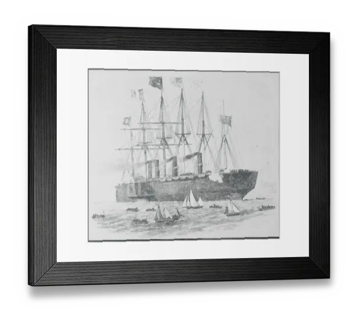 Framed Print : Great Eastern and Other Ships Sailing Framed Print : Great Eastern and Other Ships Sailing