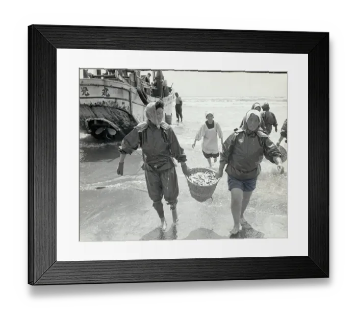 Framed Print : Women Fishers Carrying Basket of Fish Framed Print : Women Fishers Carrying Basket of Fish