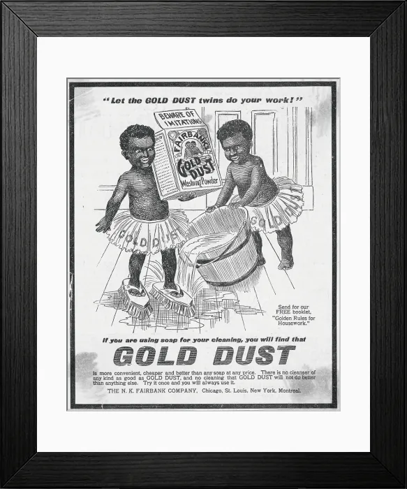 Framed Print : Advertisement for Gold Dust Washing Powder