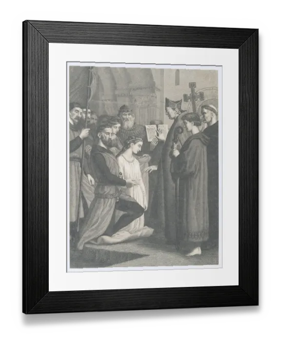 Framed Print : Priest Marrying Couple Framed Print : Priest Marrying Couple