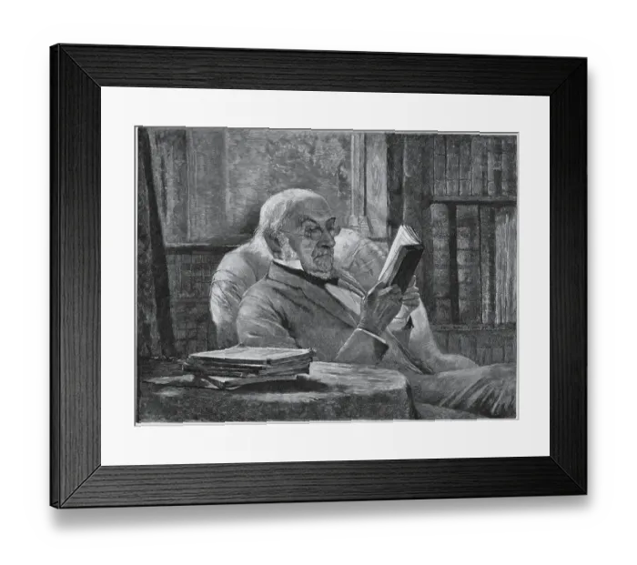 Framed Print : British Leader William Gladstone Reading Framed Print : British Leader William Gladstone Reading